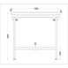 Table murale en acier inoxydable Holmes avec dosseret 600(P)mm