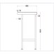 Table murale en acier inoxydable Holmes avec dosseret 600(P)mm