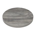 Plateau de table rond pré-percé en mélamine Bolero gris 600 mm