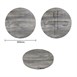 Plateau de table rond pré-percé en mélamine Bolero gris 600 mm
