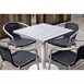 Plateau de table carré en aluminium Bolero gris clair 700 mm