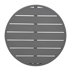 Plateau de table rond en aluminium Bolero gris foncé 580 mm