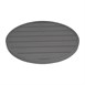 Plateau de table rond en aluminium Bolero gris foncé 580 mm