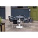 Plateau de table rond en aluminium Bolero gris foncé 580 mm