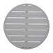Plateau de table rond en aluminium Bolero gris clair 580 mm