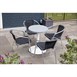 Plateau de table rond en aluminium Bolero gris clair 580 mm