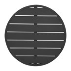 Plateau de table rond en aluminium Bolero noir 580 mm