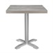 Plateau de table carré pré-percé en mélamine Bolero gris 