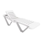Bains de soleil en polypropylène blancs Resol (lot de 4)