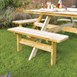Table de pique-nique en bois carrée Rowlinson 1980mm