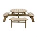 Table de pique-nique en bois ronde Rowlinson 2000mm
