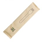 Fourchettes en bois emballées individuellement Fiesta Compostable (lot de 500)