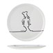 Assiettes à pizza 31cm Cosy & Trendy dessin noir funnyline (lot de 6)