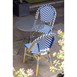Chaises style parisien en rotin PE Bolero bleues (lot de 2)