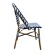 Chaises style parisien en rotin PE Bolero bleues (lot de 2)