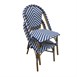 Chaises style parisien en rotin PE Bolero bleues (lot de 2)