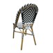 Chaises style parisien en rotin PE Bolero noires (lot de 2)