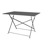 Table de terrasse pliable Bolero noire 1100 x 700mm