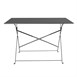 Table de terrasse pliable Bolero noire 1100 x 700mm