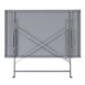 Table de terrasse pliable Bolero grise 1100 x 700mm