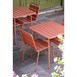 Chaises à lattes en acier Bolero terracotta (lot de 4)