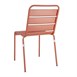Chaises à lattes en acier Bolero terracotta (lot de 4)