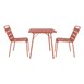 Chaises à lattes en acier Bolero terracotta (lot de 4)