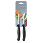 Couteaux d¿office pointus Victorinox 8cm noirs (lot de 2)