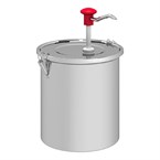 Distributeur de sauce 10 litres à poussoir en inox 18/10 Gastro M