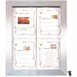 Porte-menu mural à LED couleurs en inox Securit 4xA4 