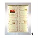 Porte-menu mural à LED couleurs en inox Securit 4xA4 