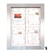 Porte-menu mural à LED couleurs en inox Securit 4xA4 