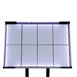 Porte-menu à LED blanches en acier noir Securit 8xA4 avec poteau et socle