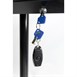 Porte-menu à LED blanches en acier noir Securit 8xA4 avec poteau et socle