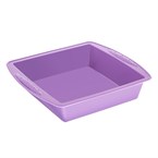 Moule à gâteau carré flexible en silicone Hygiplas violet 245mm