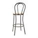 Tabouret haut Bolero Clarisse gris métal