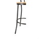 Tabouret haut Bolero Clarisse gris métal