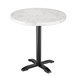 Plateau de table rond effet marbre Bolero blanc 600mm