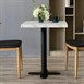 Plateau de table carré pré-percé Bolero effet marbre 