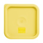 Couvercle carré en polyéthylène pour boîte alimentaire Hygiplas jaune