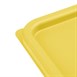 Couvercle carré en polyéthylène pour boîte alimentaire Hygiplas jaune