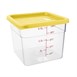 Petit couvercle carré pour boîte de conservation Hygiplas jaune 