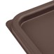 Couvercle carré en polyéthylène pour boîte alimentaire Hygiplas marron