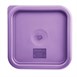 Couvercle carré en polyéthylène pour boîte alimentaire Hygiplas violet