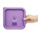 Couvercle carré en polyéthylène pour boîte alimentaire Hygiplas violet