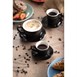 Tasses à flat white Aroma Olympia Café noires 170ml (lot de 6)