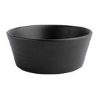 Bols plats ronds texturés noirs Olympia Cavolo 143mm (lot de 6)