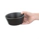 Bols plats ronds texturés noirs Olympia Cavolo 143mm (lot de 6)