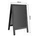 Panneau de trottoir avec cadre en bois noir Olympia 500x850mm