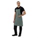 Tablier bavette en mélange de lin Southside vert forêt